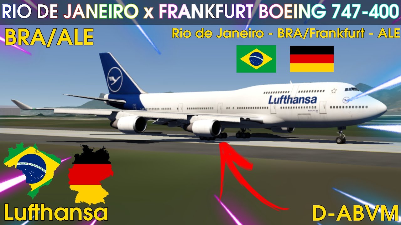 [AEROFLY FS 2023] VIAGEM DO RIO DE JANEIRO (GIG) x FRANKFURT (FRA) COM O BOEING 747-400 DA LUFTHANSA