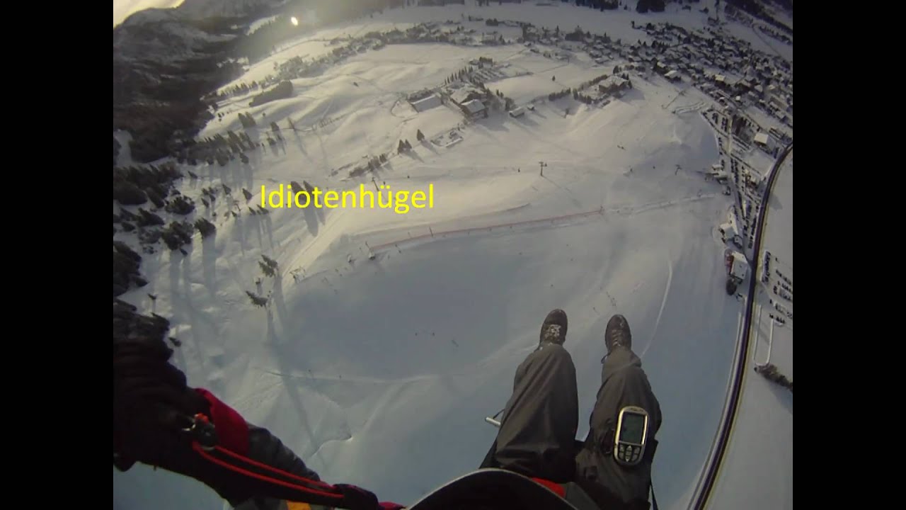 Gleitschirmfliegen Tannheimer Tal Dez.2010 Gopro HD Weststartplatz