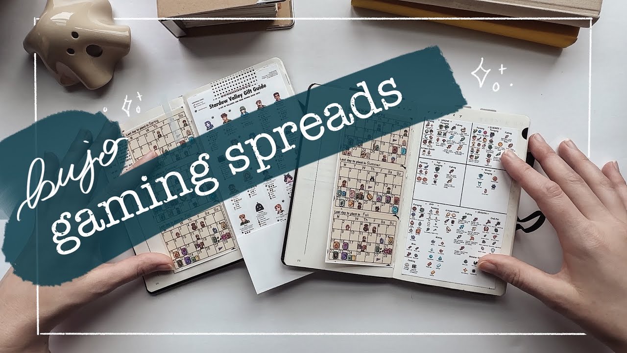 cozy gaming spreads in my planner | LindseyScribbles