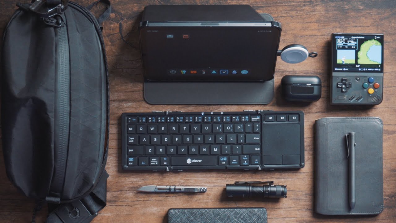 Мой микрорабочий комплект Sling Bag • iPad mini + складная клавиатура и многое другое!