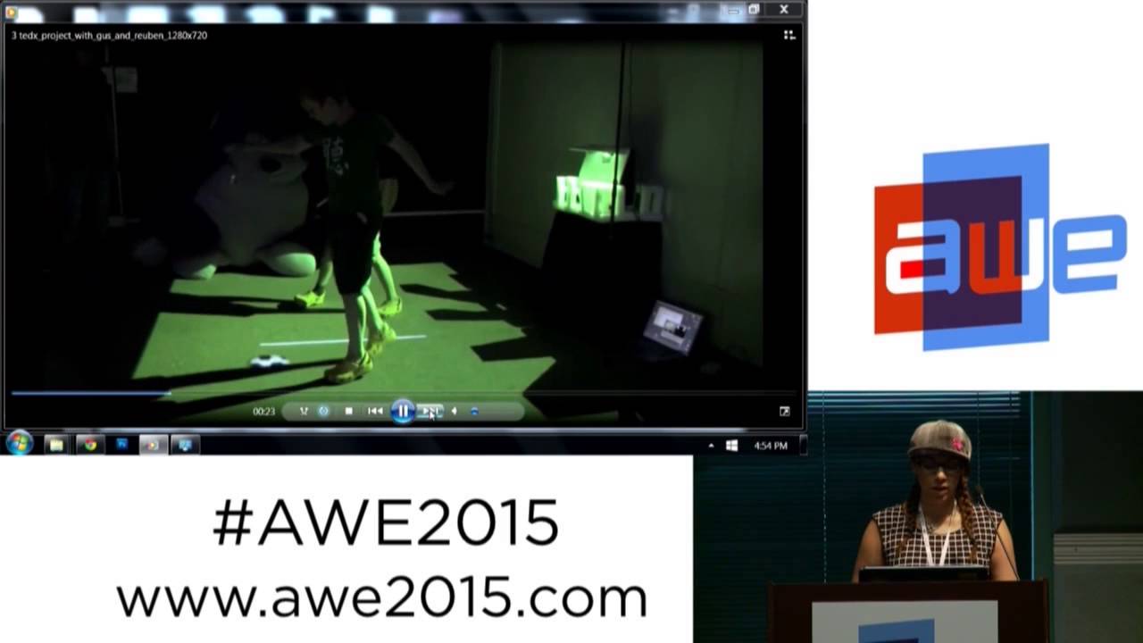 Meghan Athavale (CEO, Lumo Play) Projection-based Augmented Reality games at AWE 2015