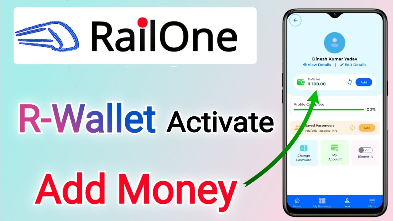 RailOne ऐप के R-Wallet में पैसा करके R-Wallet को एक्टिवेट करना सीखें | how to add money in R-Wallet