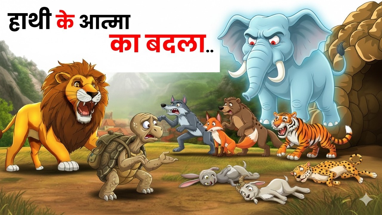 मौत का काला साया 😱 | जिस पर पड़ा काला साया वो मर गया! | Jungle Horror Story | Hindi Cartoon Kahani