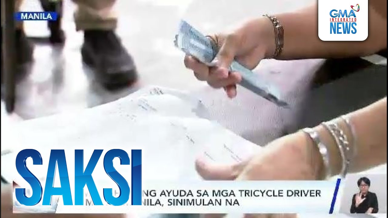 Pamamahagi ng ayuda sa mga tricycle driver sa Metro Manila, sinimulan na | Saksi