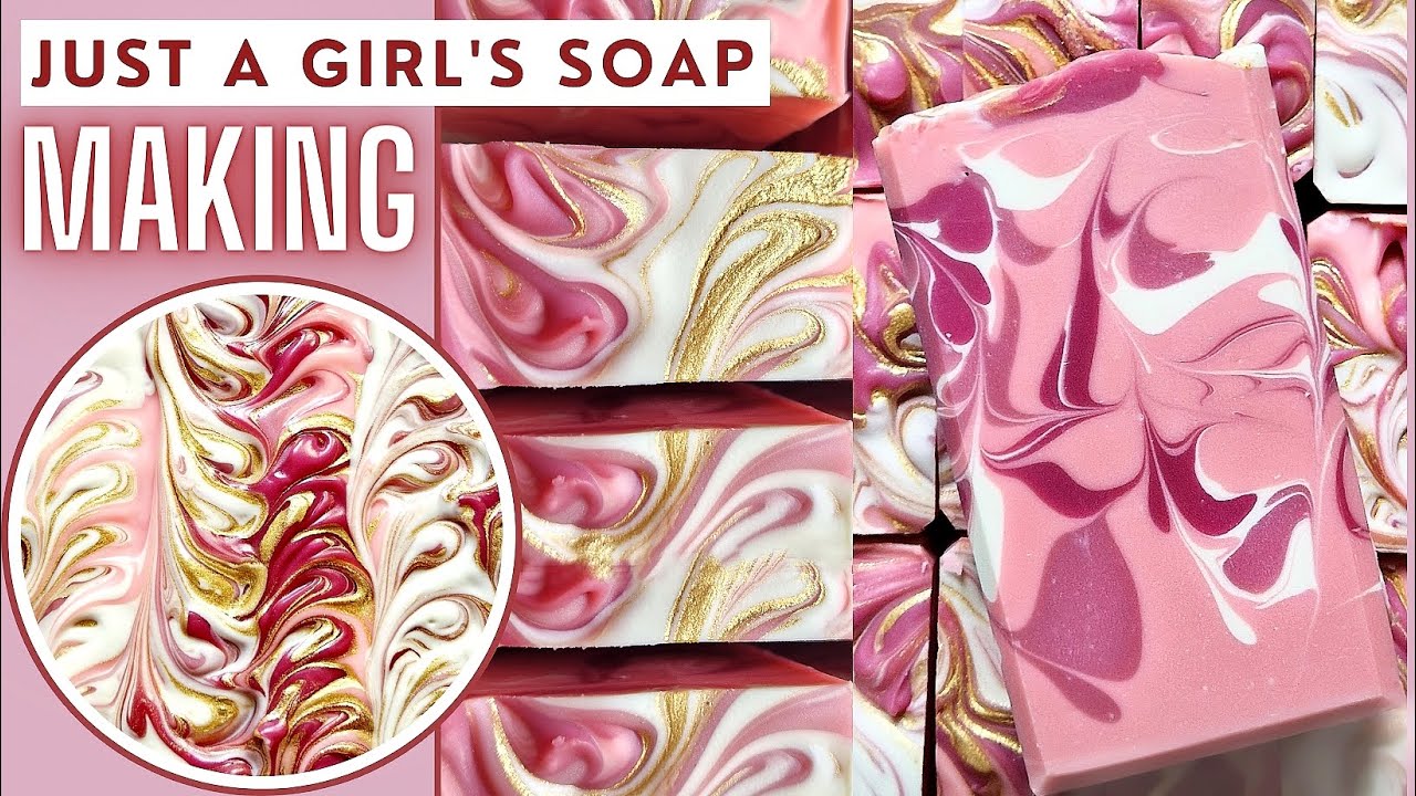 JUST A GIRL'S SOAP  | How to make it | Cold Process Soapmaking | Amazing soap patterns ♥