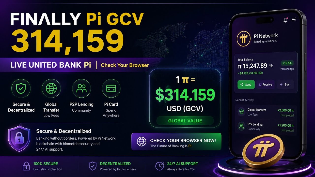 JUST NOW✅ Pi GCV 314,159 LIVE UNITED BANK PI| Check Your Browser