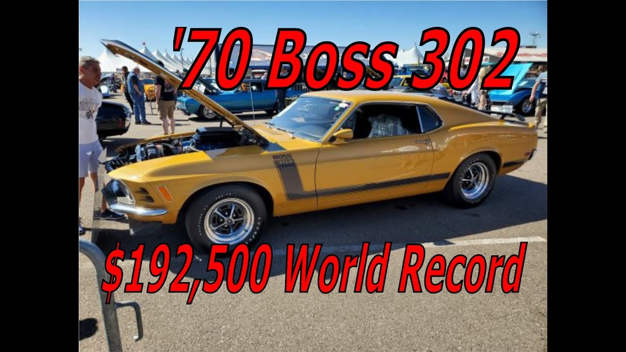World Record 1970 Boss 302 sells for $192,500! Barrett-Jackson Scottsdale 2021 Ford Mustang