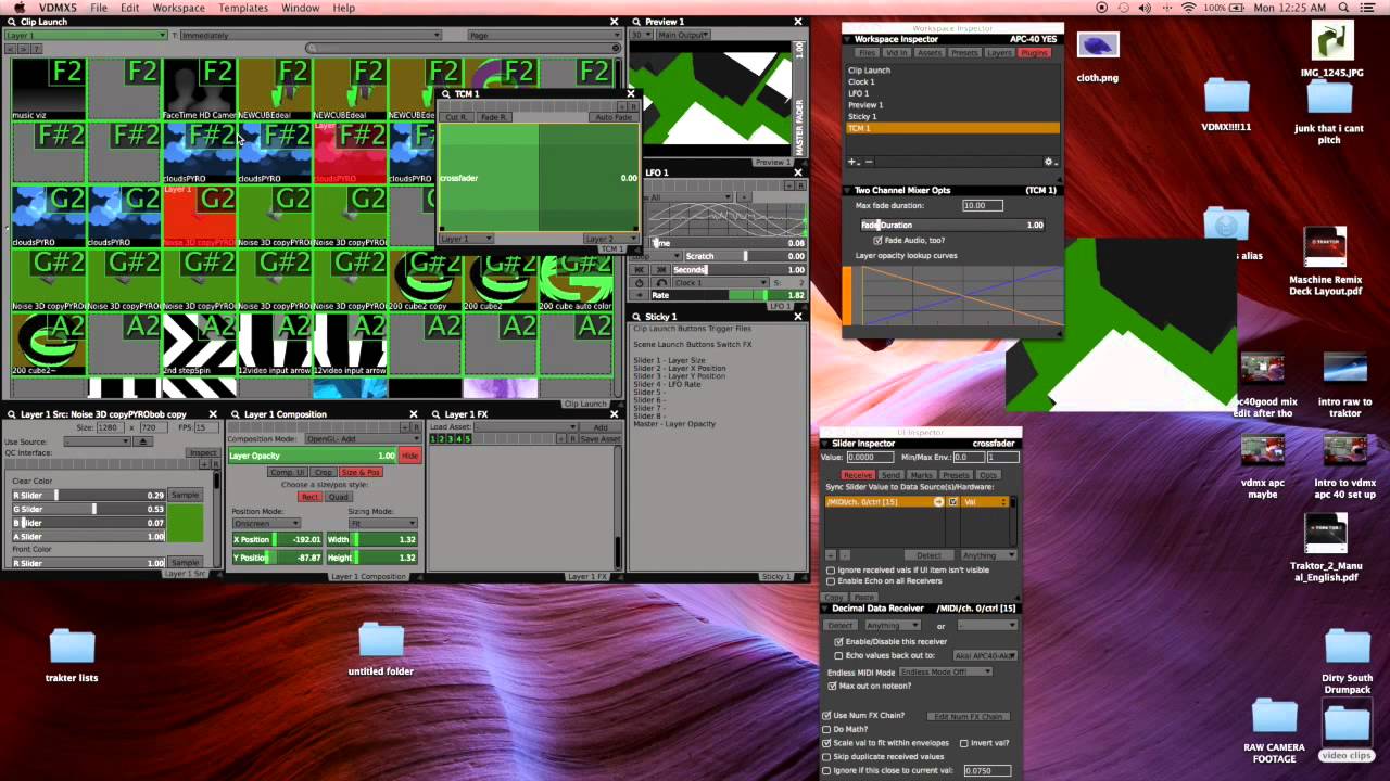 VDMX w/ AKAI APC 40 tutorial + midi controller assignment tips