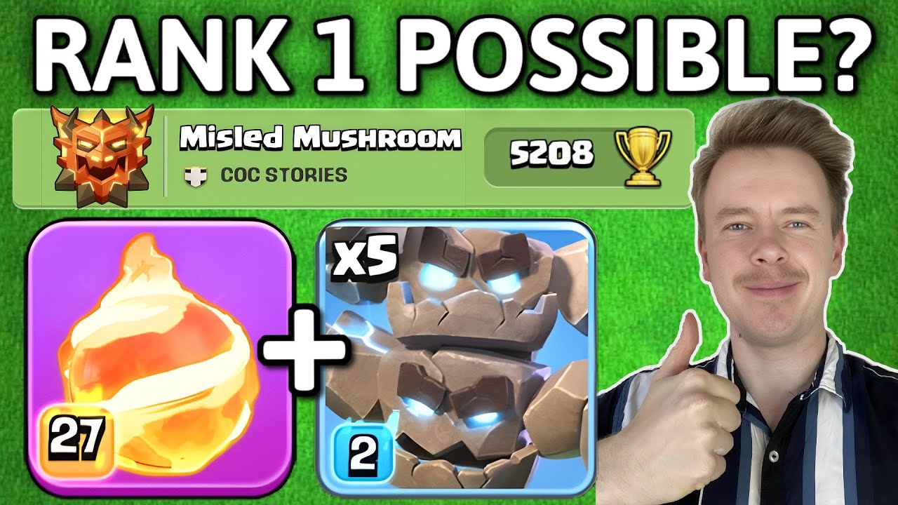 Can I FINISH RANK 1 TH17 with FIREBALL + INSANE BASE LINK?! Clash of Clans Legends League