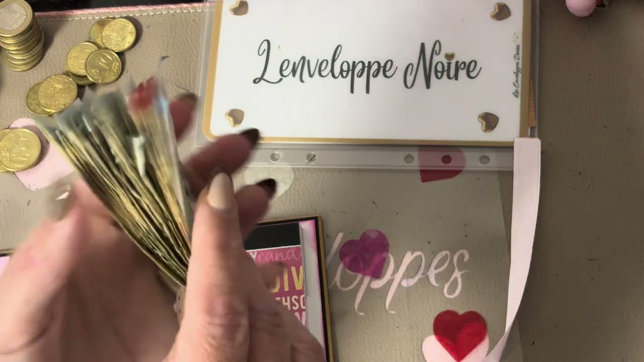 🎄on vide les défis et l’enveloppe noire 🎄#enveloppesbudgetaires #cashstuffing 