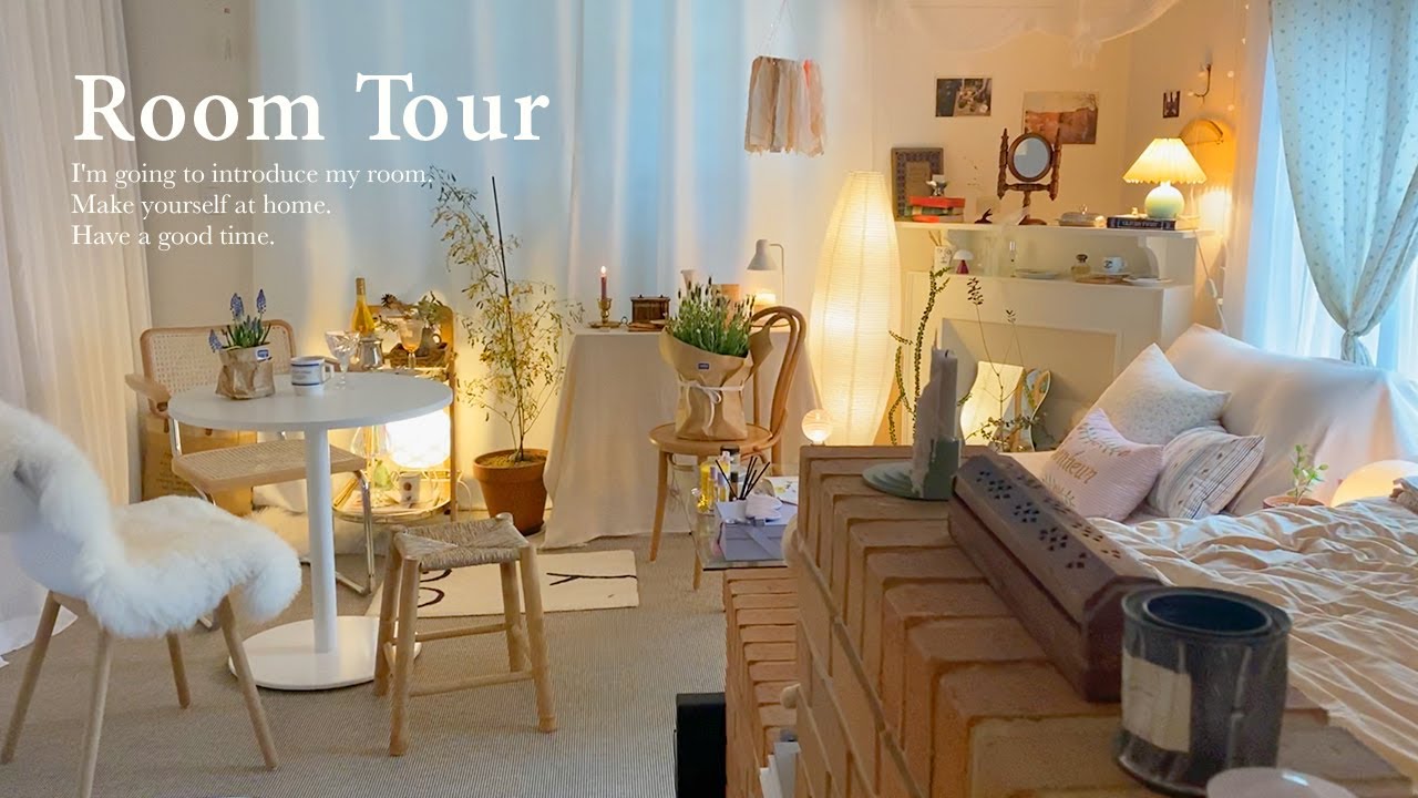 【ルームツアー】韓国人インスタグラマーのおしゃれな部屋作りの工夫/ワンルーム一人暮らし女子/部屋紹介 korean girl room tour 룸투어 방소개