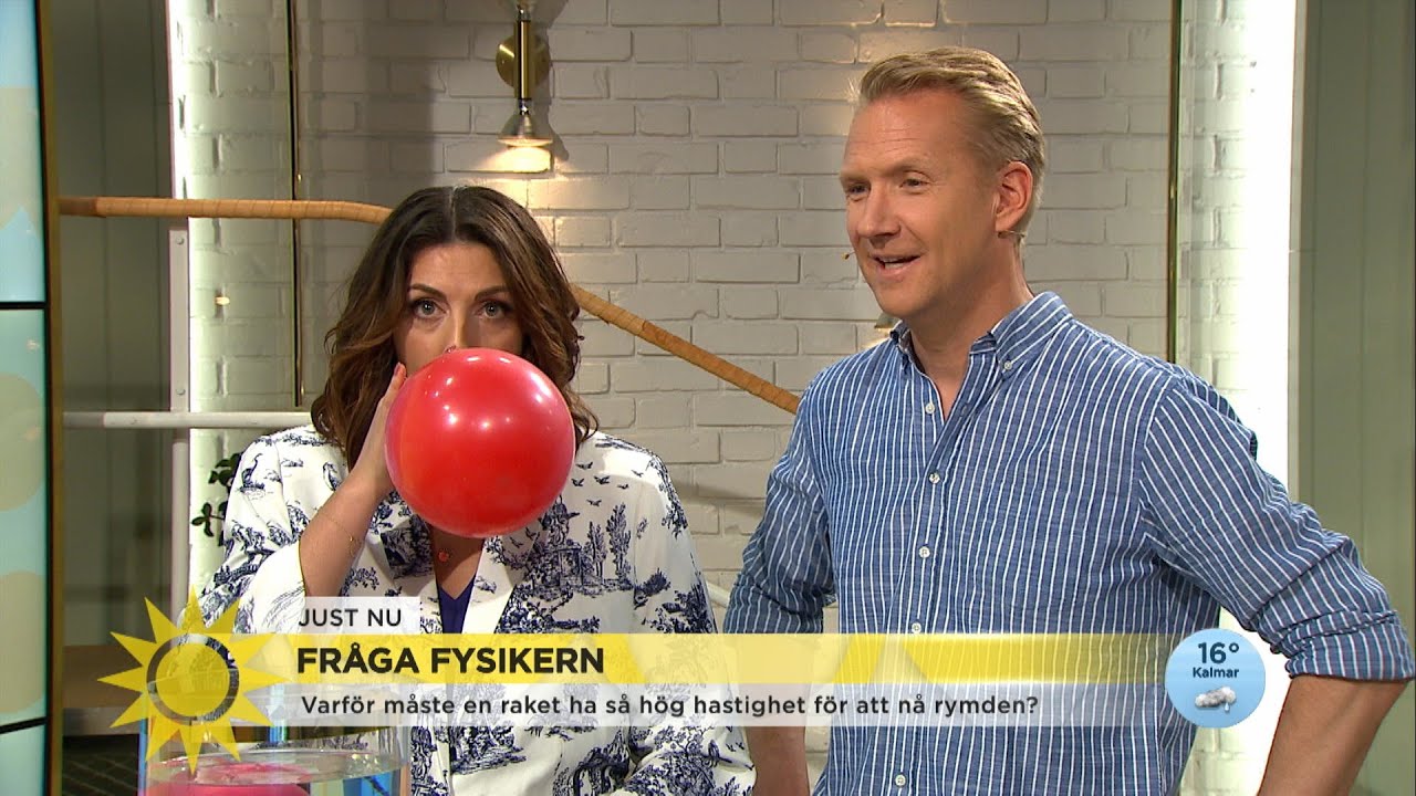 Heliumkalas när fysikern kom till Nyhetsmorgon - Nyhetsmorgon (TV4)