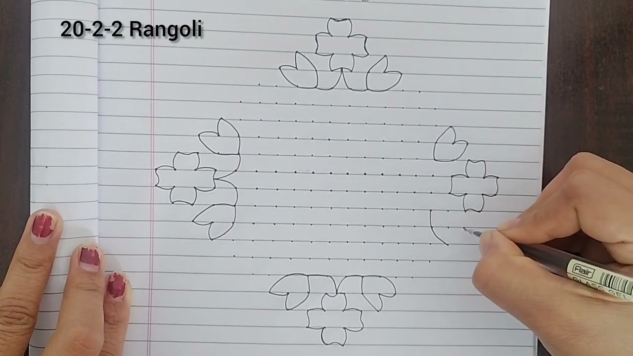 Dot Rangoli Design | Simple Rangoli for Beginners | Easy Rangoli Design