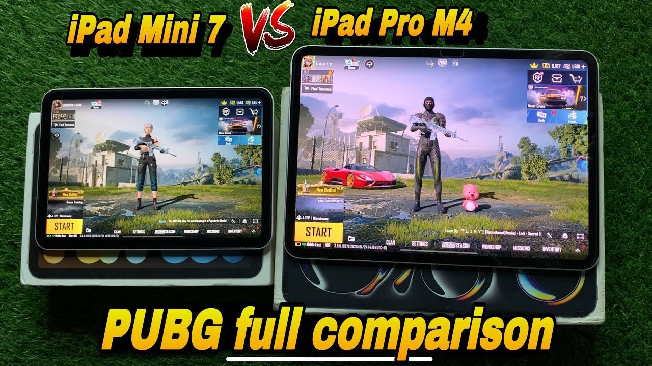 iPad m4 vs ipadmini 7  comparison 2026 60 FPS VS 120 FPS #ipadmini7 #ipadm4 #pubgmobile #fyp 