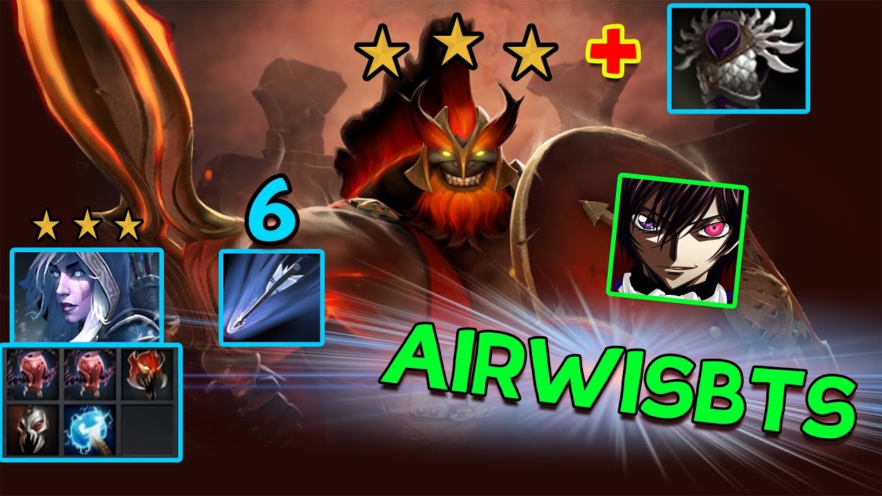 AIRWISBTS НА 6 ОХОТНИКАХ. СОБРАЛ 3ГО МАРСА: BM + VG, DROW: MAELSTORM + MOM. DOTA AUTO CHESS