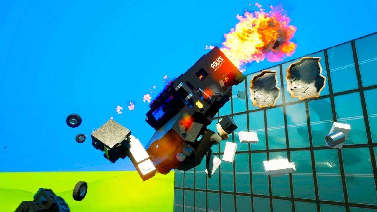 Building Cars Falls Crashes 16 | Brick Rigs