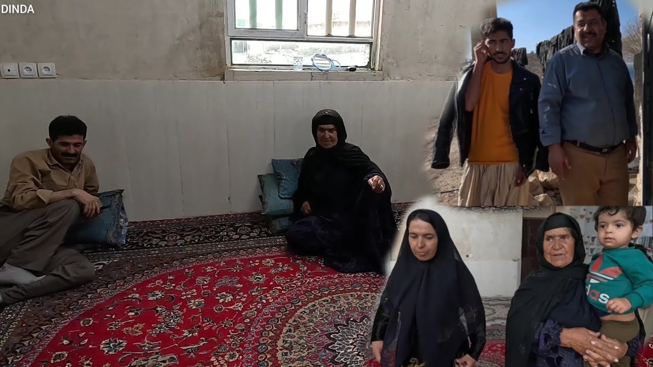 Grandmother visits her daughter's family in the village