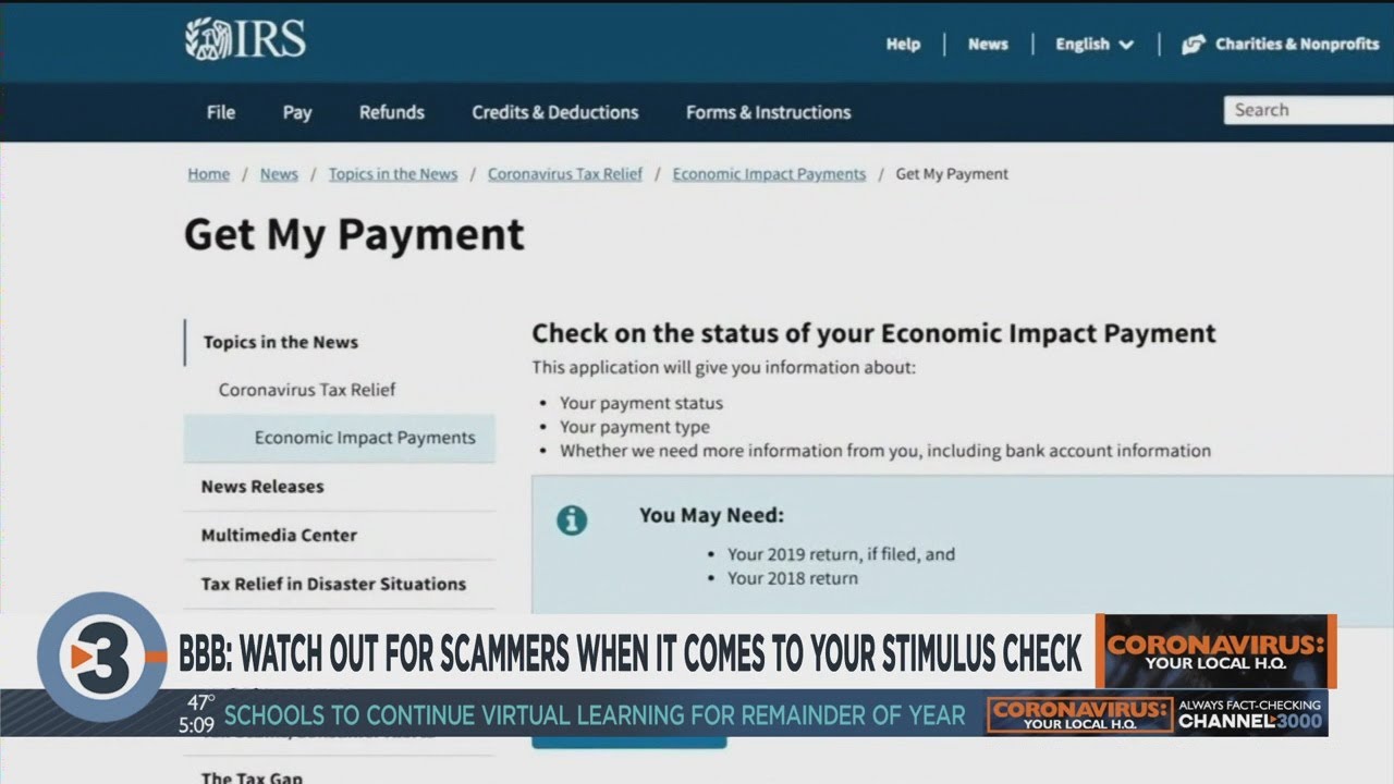 BBB warns consumers about scams regarding stimulus checks