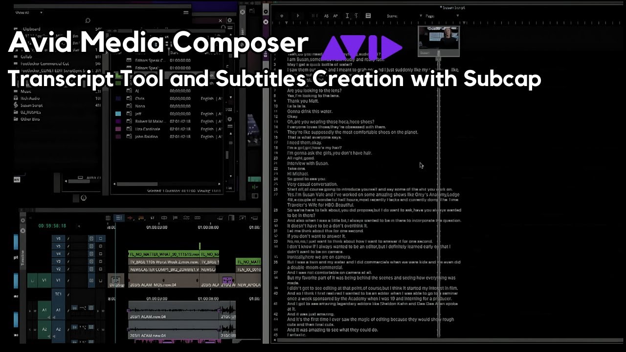 Инструмент для создания транскрипций Avid Media Composer: оптимизация субтитров и титров