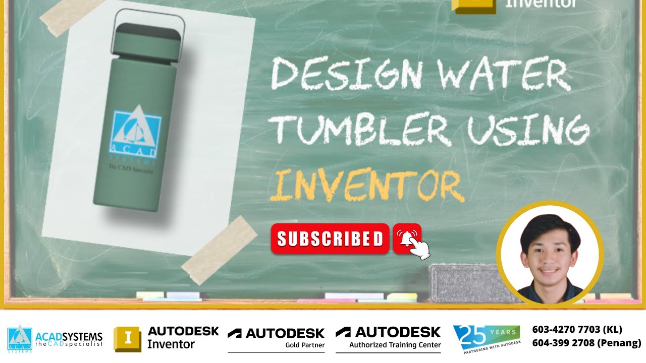 Design Water Tumbler using Autodesk Inventor