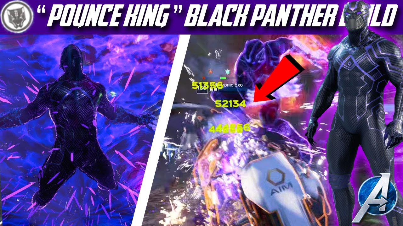 Marvel's Avengers | BEST BLACK PANTHER MELEE BUILD/GUIDE (2021)  - MAJOR MELEE /POUNCE DAMAGE !!!