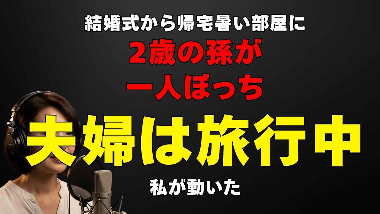 【スカッとする話】結婚式から帰宅すると2歳の孫が一人ぼっち。旅行中の長男夫婦に私が下した決断