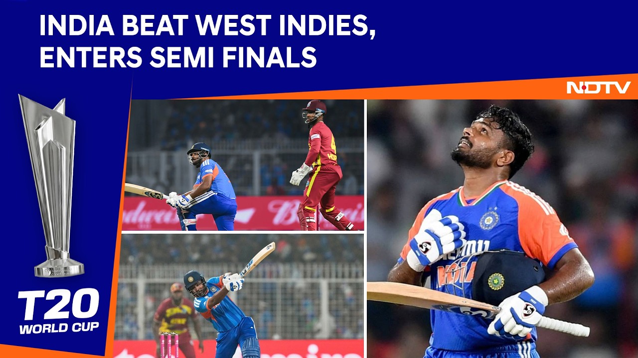 India Vs WI Match Highlights | T20 World Cup: Samson 97 Not Out As India Enter WC Semis