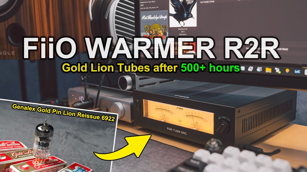 ЦАП FiiO WARMER R2R с лампами Gold Lion после более чем 500 часов работы.