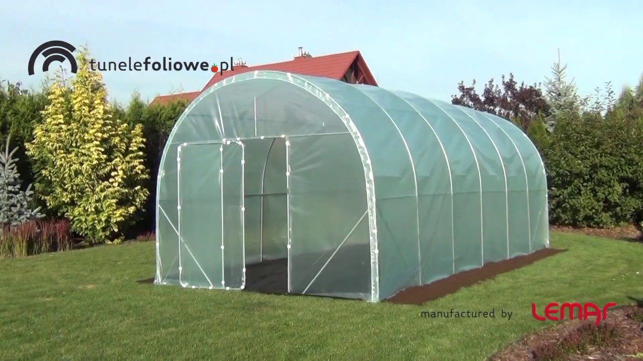 Tunel foliowy ogrodowy Am6 6x3x2,45 m z drzwiami, metalowy folia 4-sez., foil tunnel