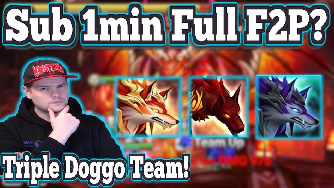 Sub 1min DB Abyss Hard Full F2P & Easy to Rune? Triple Doggo Team!  - Summoners War