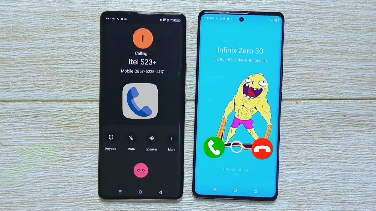 Itel s23+incoming call & Infinix Zero 30 Outgoing Call+Google dialer