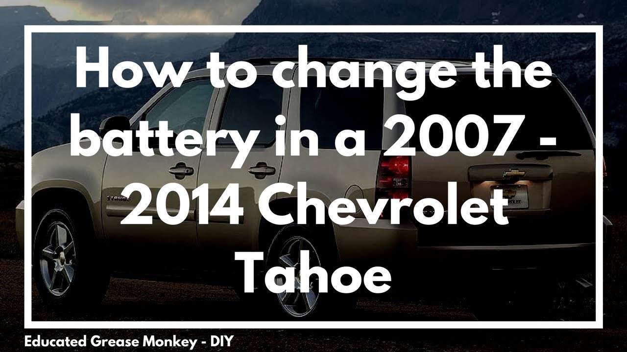 How to replace a battery on a 2007 - 2014 Chevrolet Tahoe with an Optima Battery - EGM DIY
