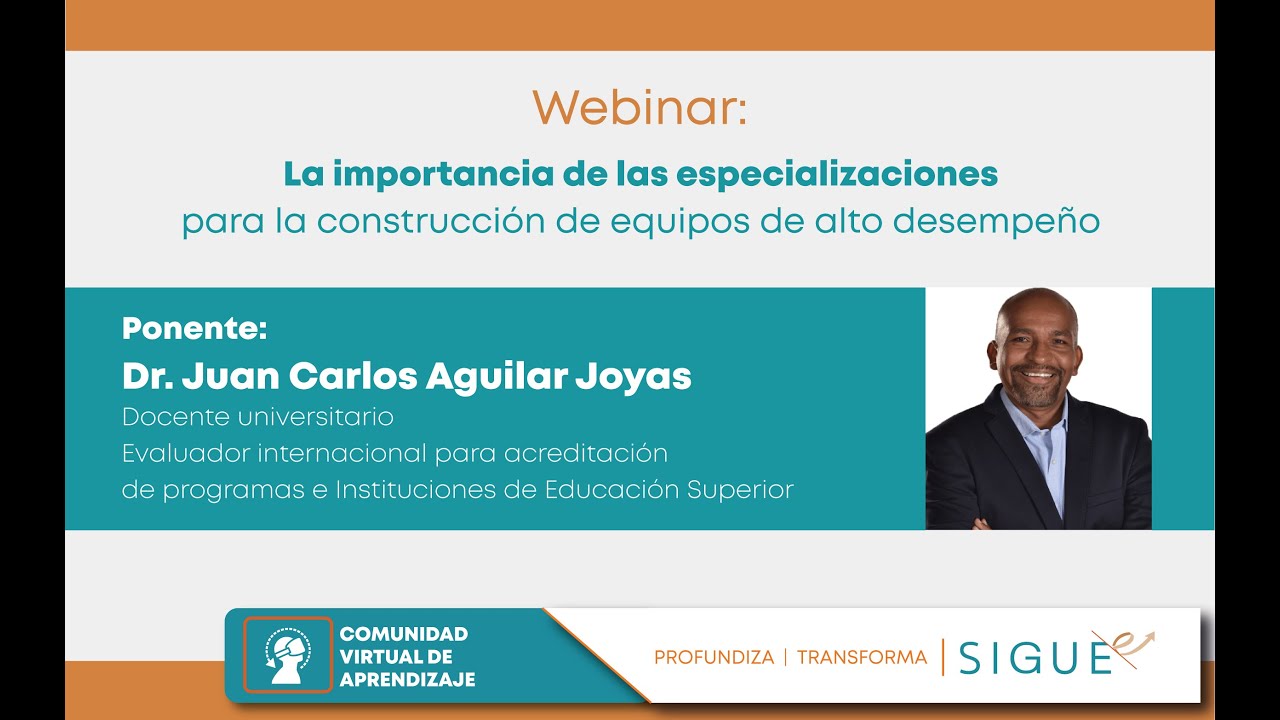 WEBINAR |  “Especializaciones para la construcción de equipos de alto desempeño”
