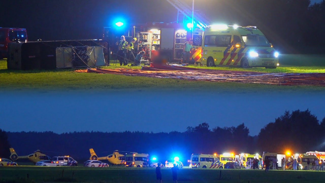 Luchtballon crasht - Persoon overleden en zes gewonden in de Hoeve