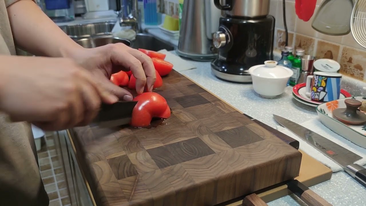 Moritaka Aogami Super (Blue Super) Ko-Santoku 130mm Sharpness Out of Box