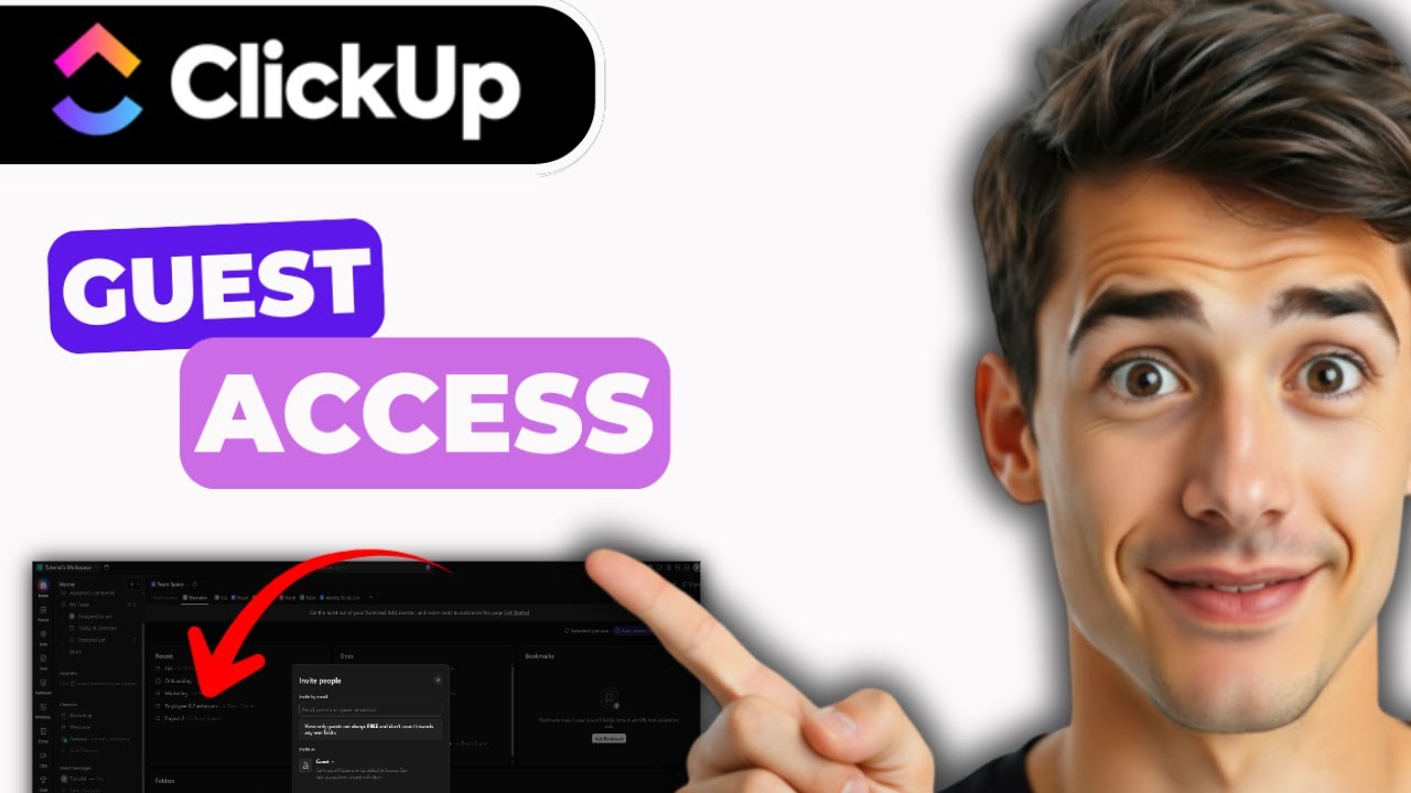 Как пригласить гостей в ClickUp (самый простой способ) (Руководство 2026 года)