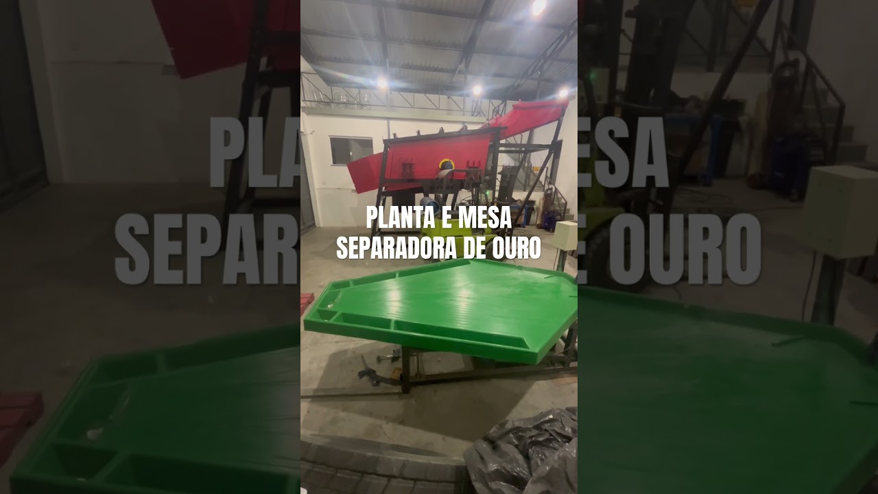 Planta com tremonha peneira vibrat&oacute;ria e mesa separadora de ouro #gold #garimpodeouro