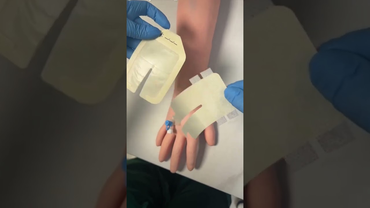 How to apply Tegaderm Transparent LV Dressing | #doctors #doctorslife #cannulainsertion #nursing