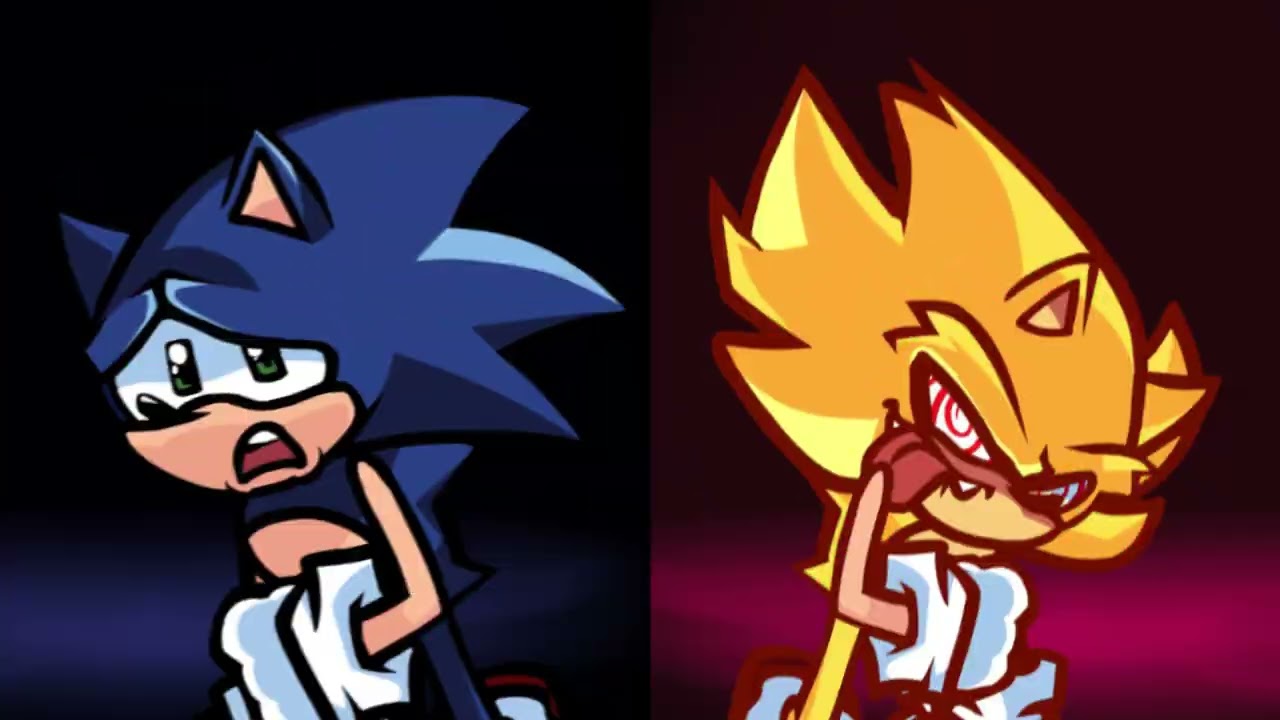 fnf phantasm song sonic vs fleetway super Sonic but sing it 