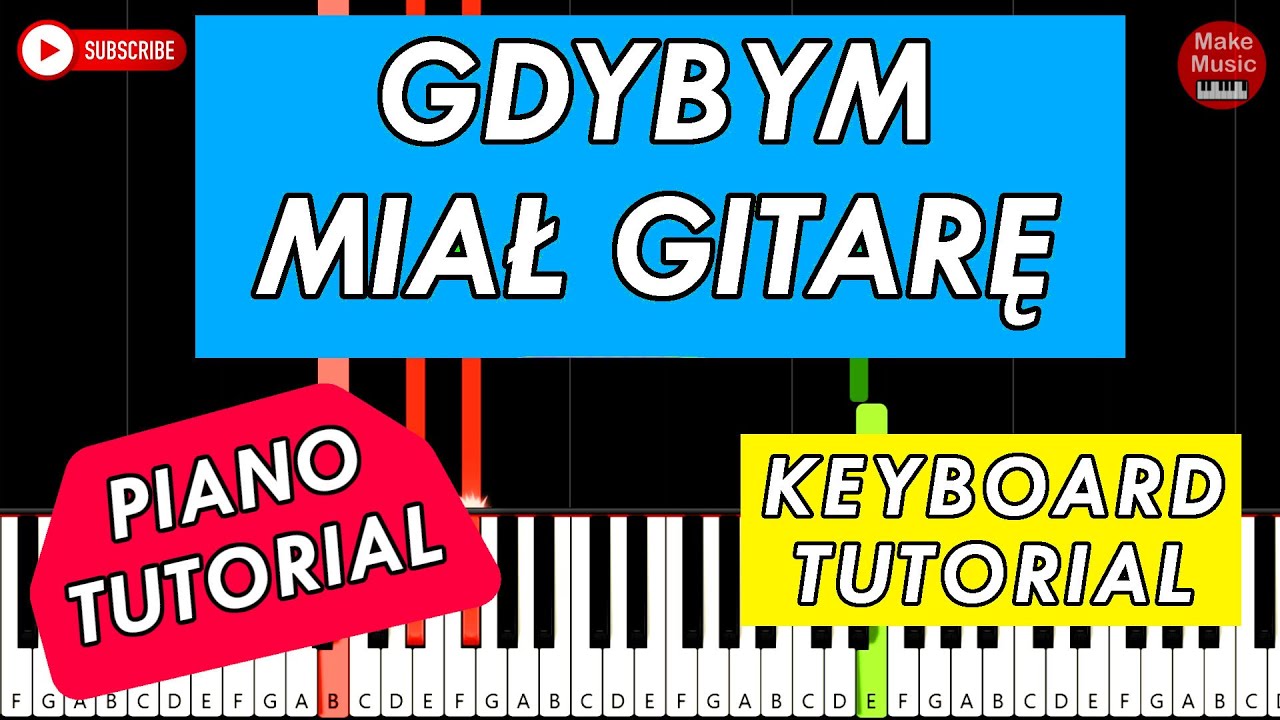 Gdybym miał gitarę 🎹 Piano Keyboard Tutorial - SUPER ŁATWA
