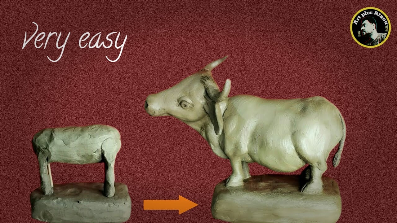 Buffalo making with clay / clay animal sculpting/ mitti ki amazing art ideas. #art #buffalo #crafts