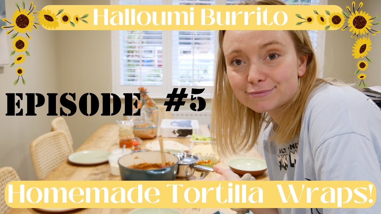 Halloumi Burritos 🌯 with HOMEMADE Tortillas! Cheap & Easy | Kid Approved | Frugal Recipe| Eps # 5 🤤