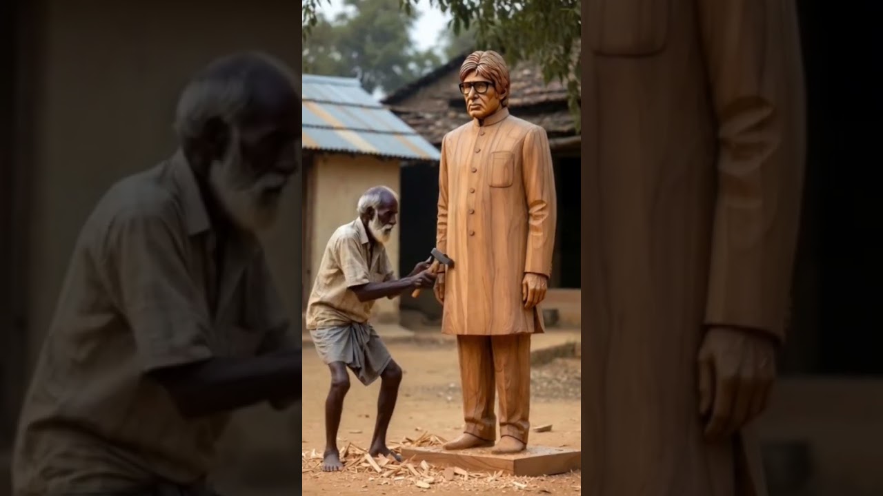 🥰Amitabh Bachchan😱Unbelievable Wood Sculpture 