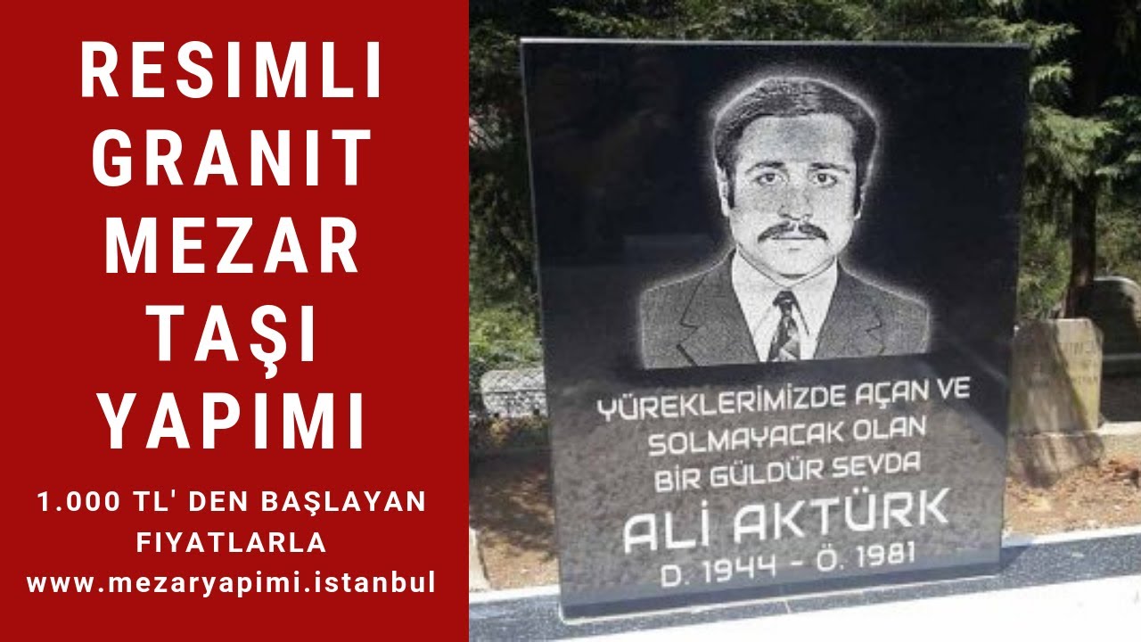 Resimli Granit Mezar Taşı Yapımı  www.Mezar Yapimi.İstanbul   8,500 TL' den Başlayan Fiyatlarla