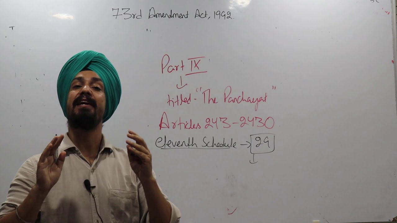 Lec-17 73rd Constitutional Amendment Act,1992