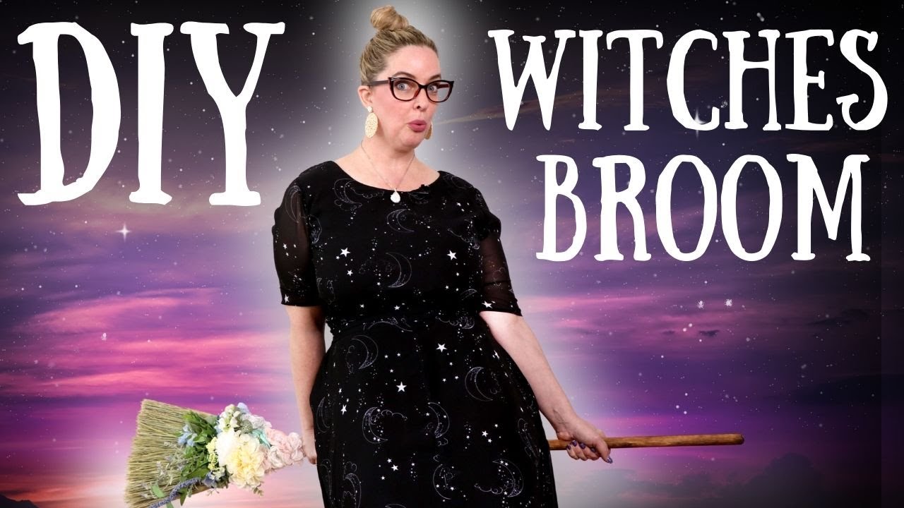 How to Make a Witch&rsquo;s Broomstick & Floral Besom - EASY!