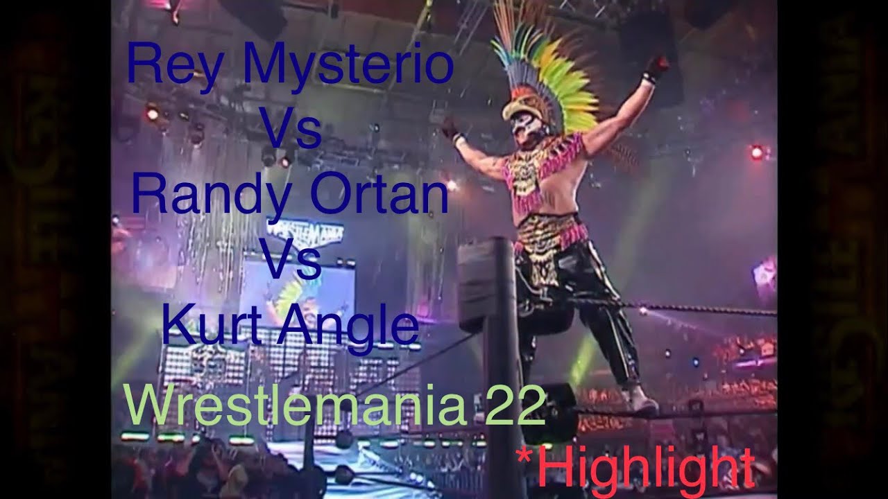 Rey Mysterio vs Randy Ortan vs Kurt Angle | Wrestlemania 22 (Highlight)