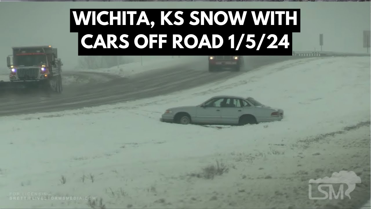 01-05-2024 Wichita, KS - Kids Sledding, Slushy Roads, and Clean Up After The Snow