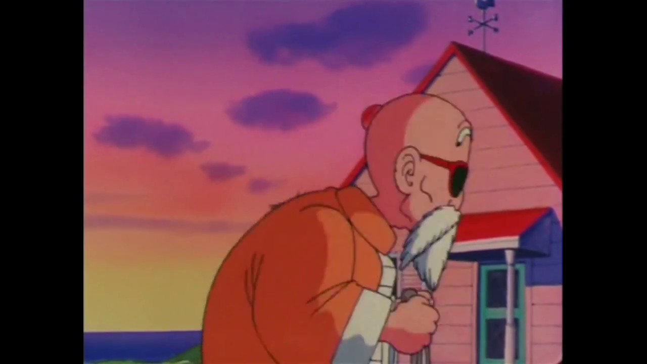goku e crilin vengono torturati dal maestro muten.