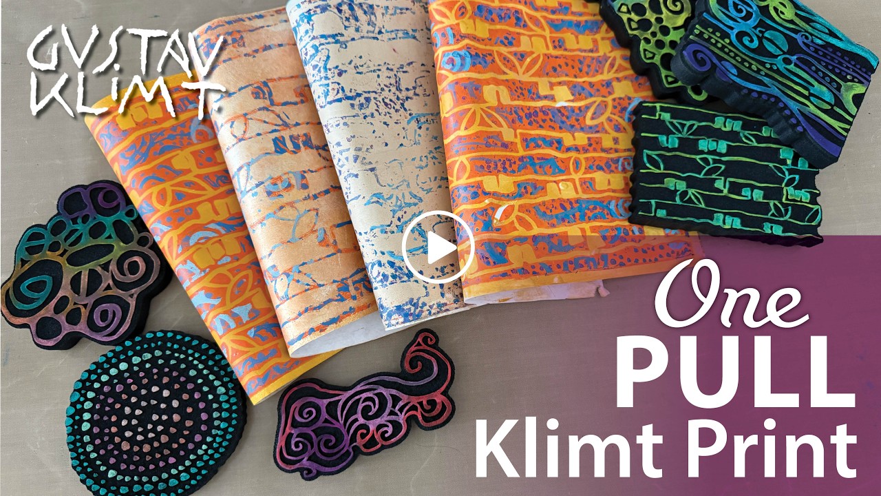 NEW Klimt Foam Stamps Launch: Layered Gel Print in ONE Pull (Scribbles and Doodles)–Tutorial Tidbits